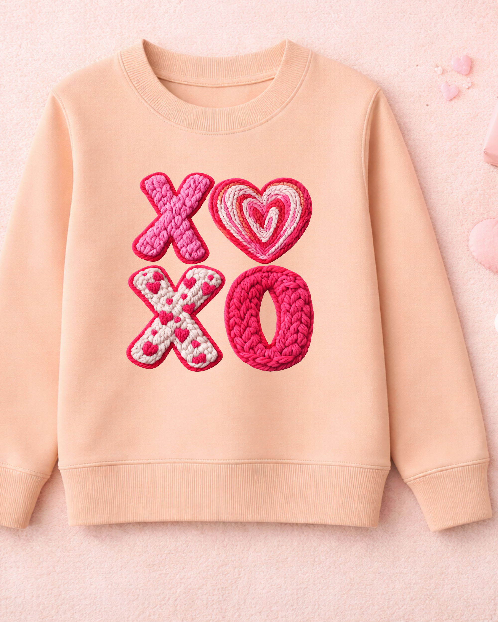 XOXO 3d Stoff Effekt Kinder Pullover