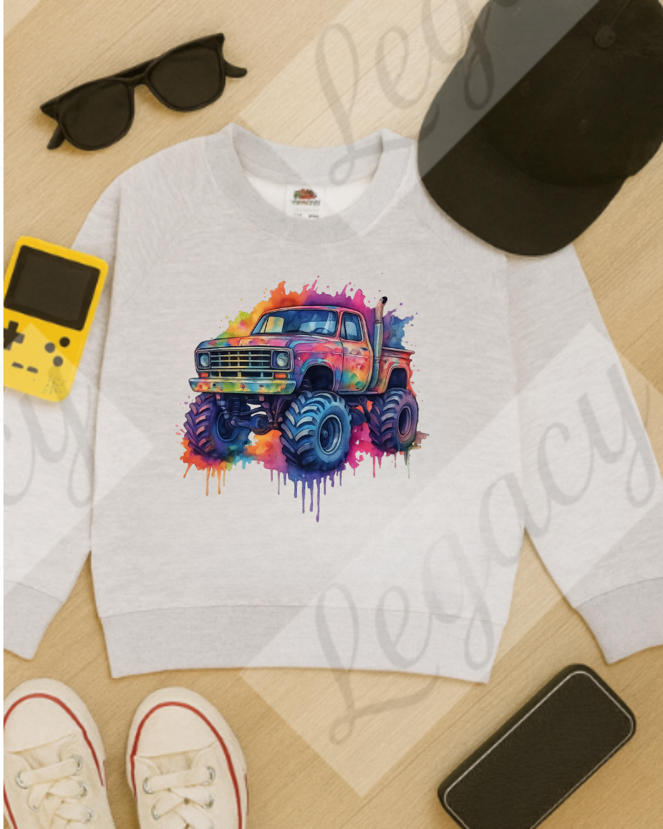 Monstertruck Kinder Pullover