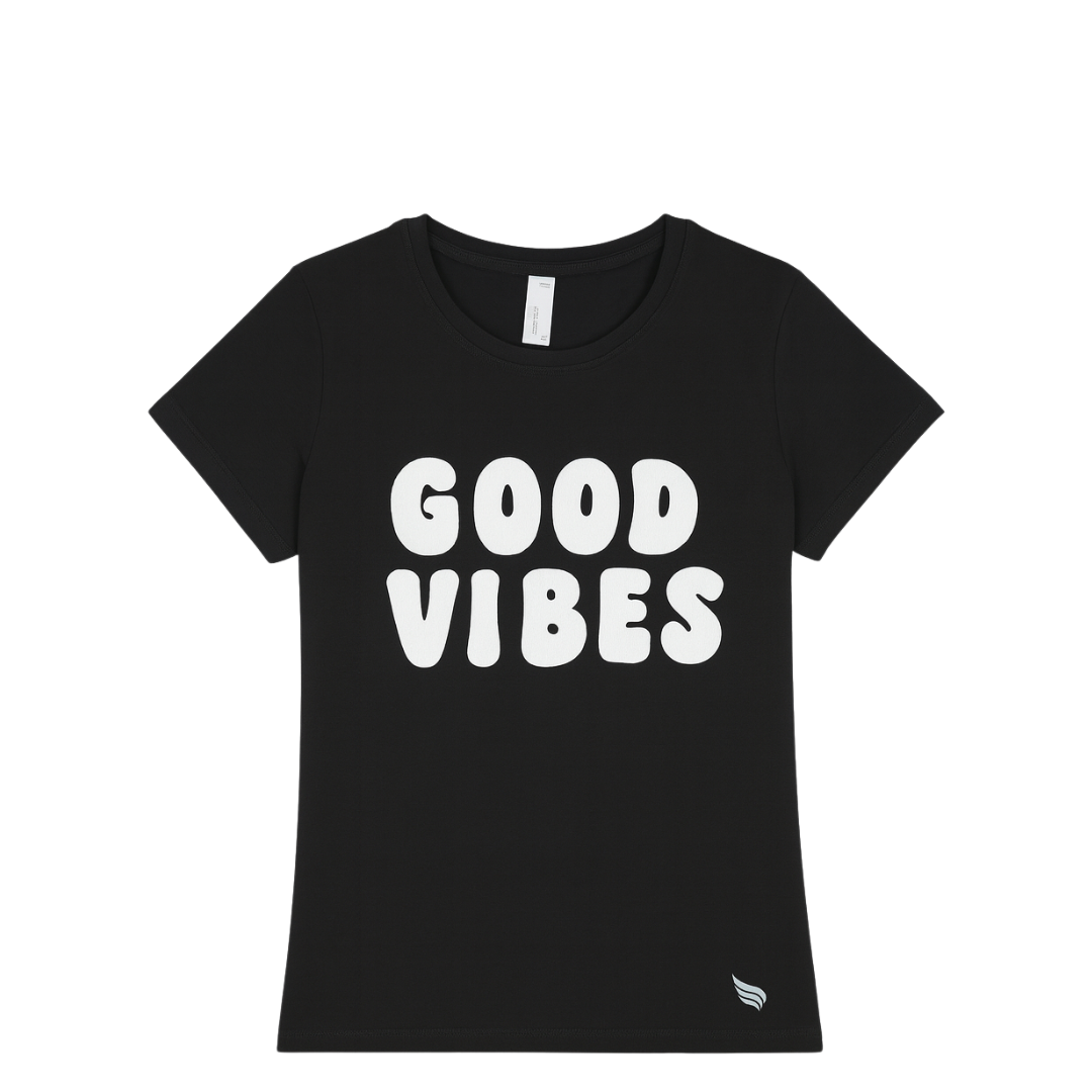 Good Vibes Damen T-Shirt Puff Effekt