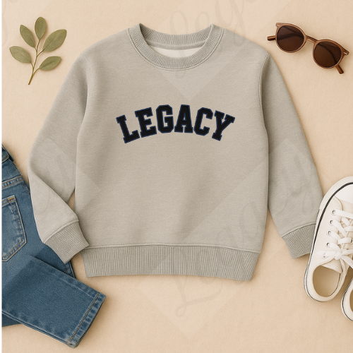 Legacy College Grau Kinder Pullover